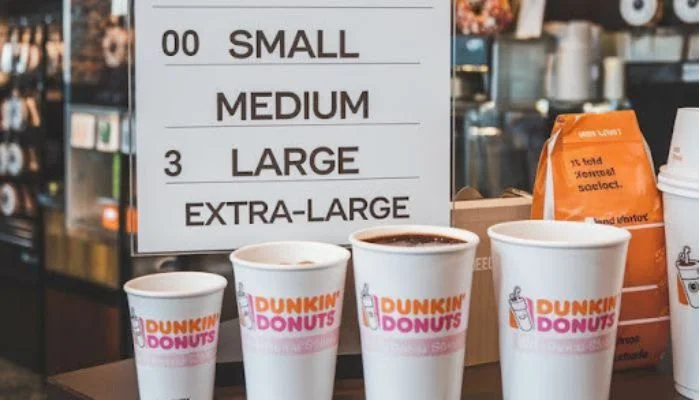 dunkin donuts cup sizes